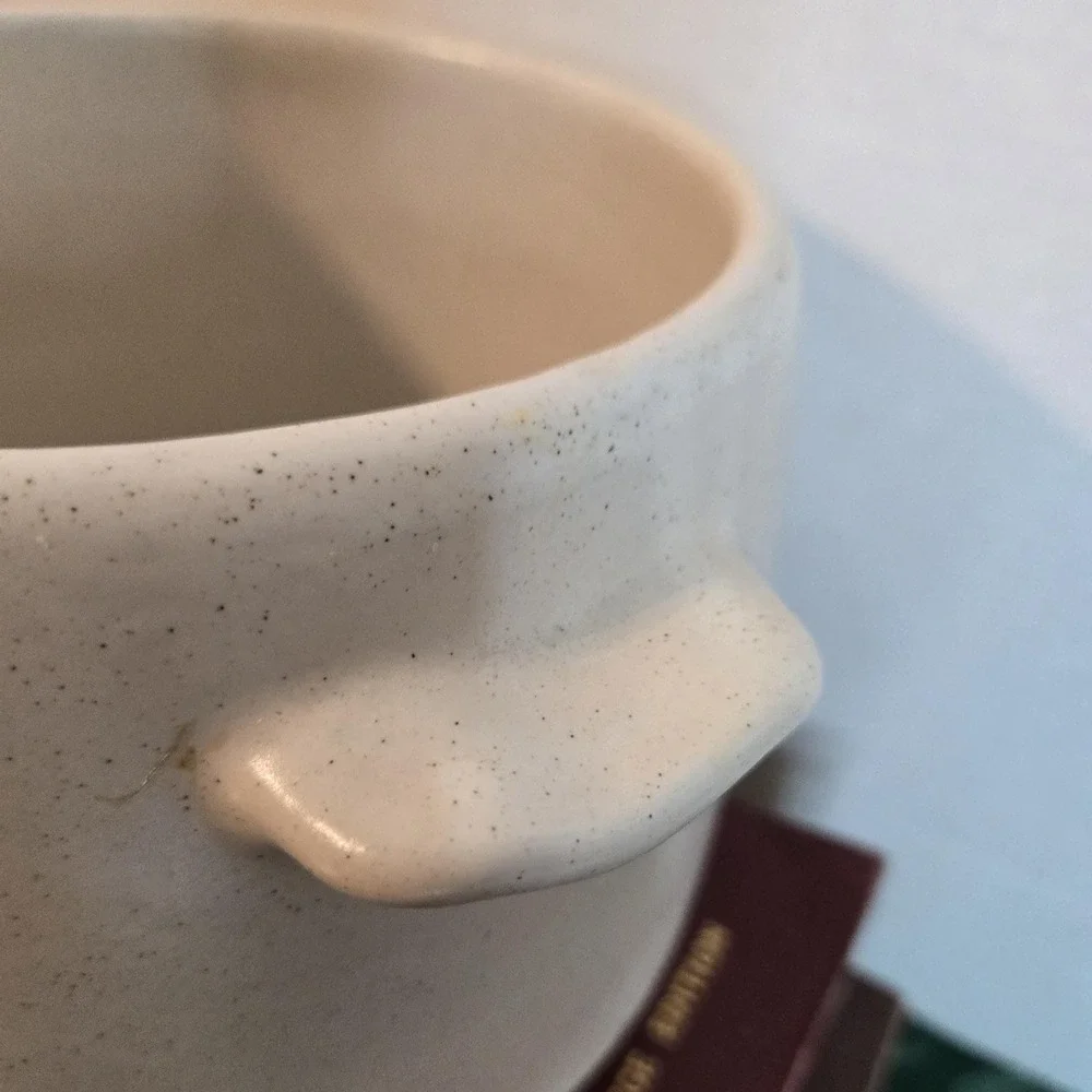 Vintage West Bend USA Stoneware Bean Pot w/Lid 1960's‎ MCM